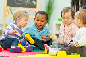 A group of children